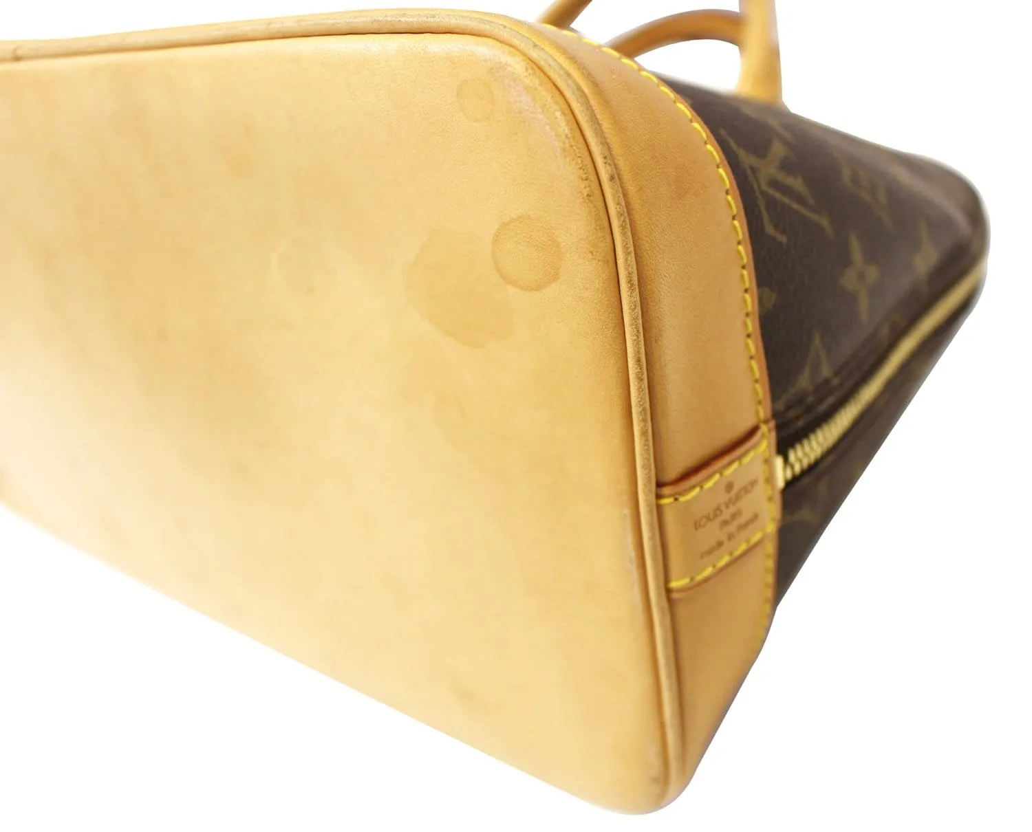 LOUIS VUITTON Monogram Canvas Alma Brown Satchel Bag