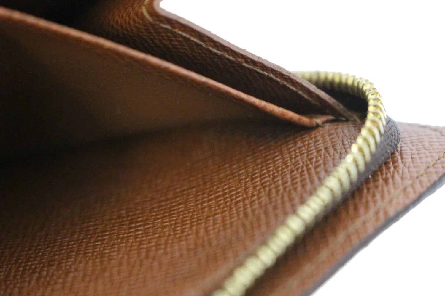 LOUIS VUITTON Monogram Canvas Brown Porte Monnaie Zippy Wallet