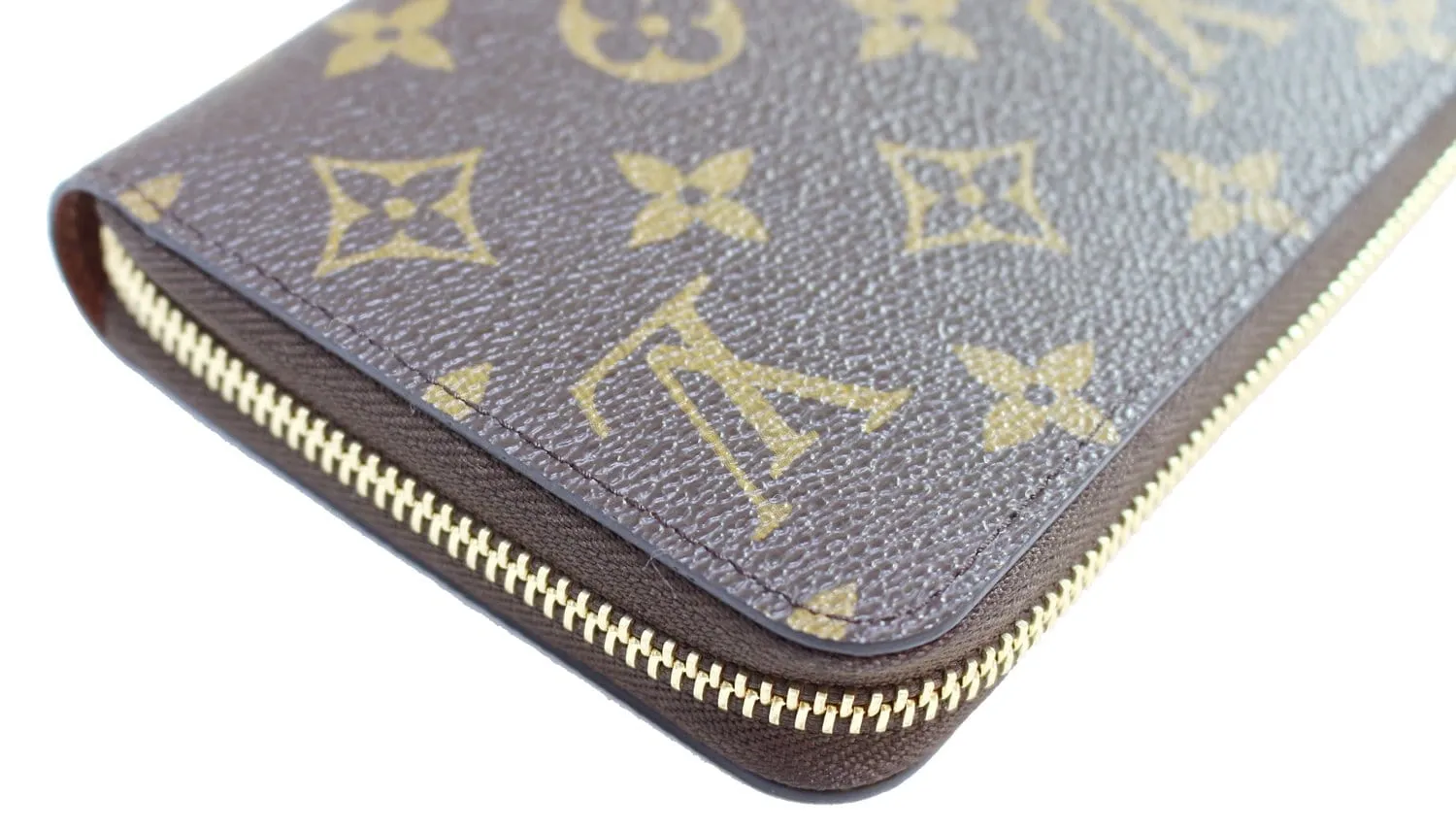 LOUIS VUITTON Monogram Canvas Brown Porte Monnaie Zippy Wallet
