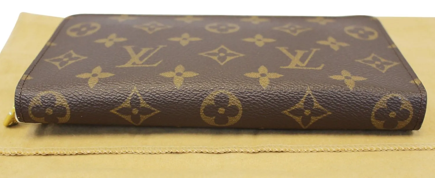 LOUIS VUITTON Monogram Canvas Brown Porte Monnaie Zippy Wallet