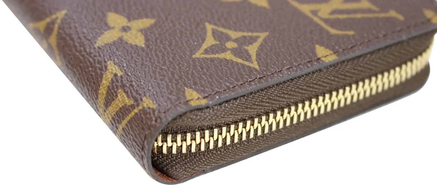 LOUIS VUITTON Monogram Canvas Brown Porte Monnaie Zippy Wallet