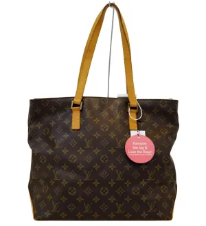 LOUIS VUITTON Monogram Canvas Cabas Mezzo Brown Tote Bag