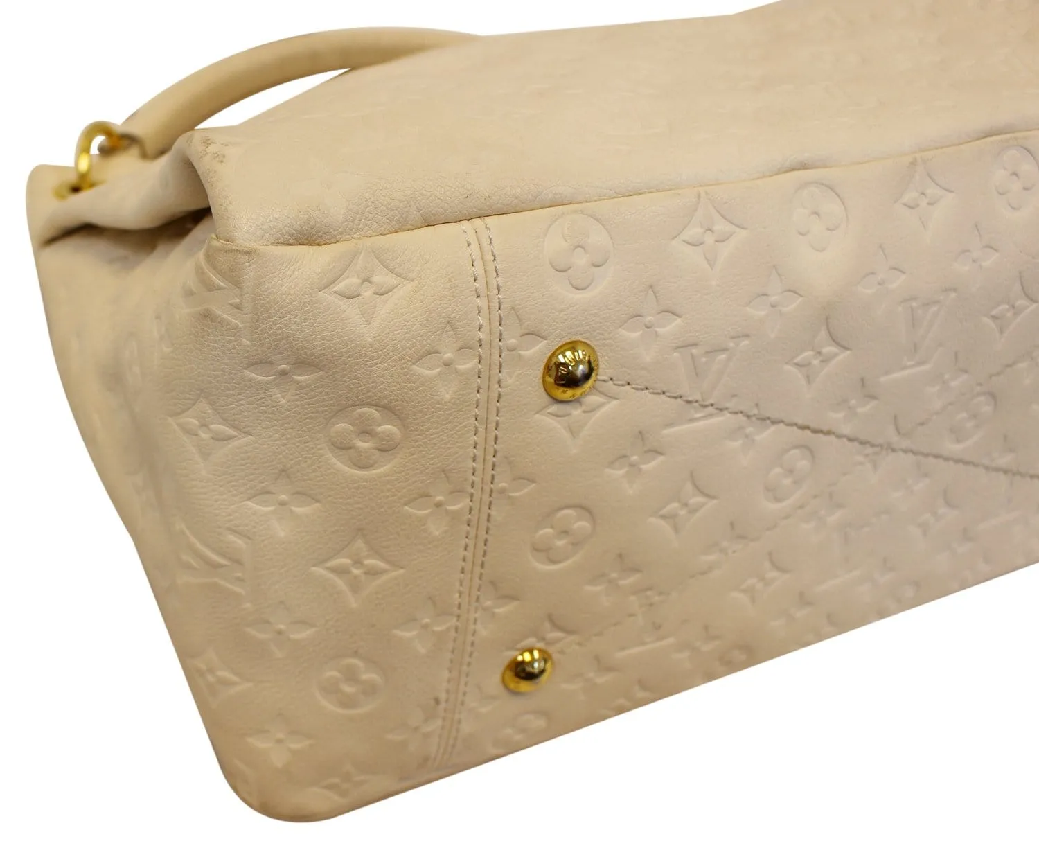 LOUIS VUITTON Monogram Empreinte Leather Artsy MM Neige Shoulder Bag