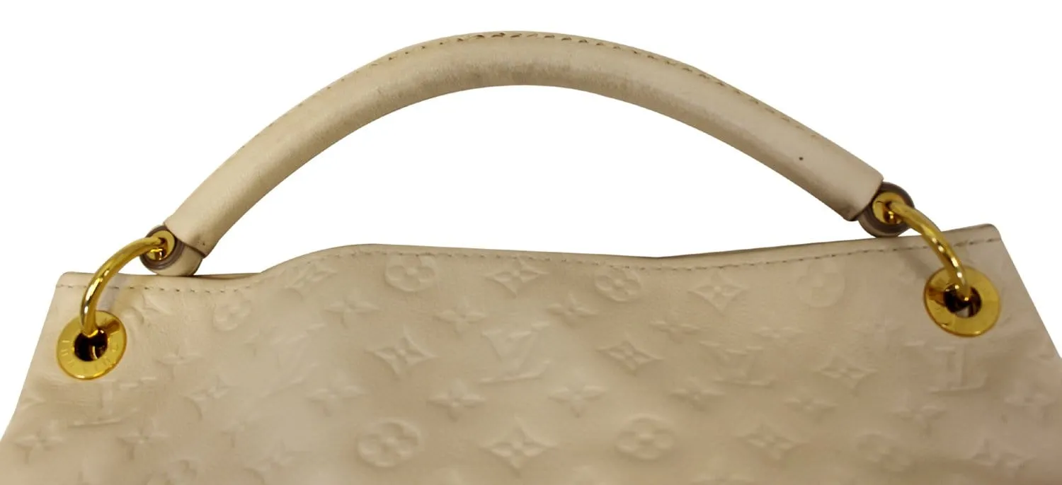 LOUIS VUITTON Monogram Empreinte Leather Artsy MM Neige Shoulder Bag