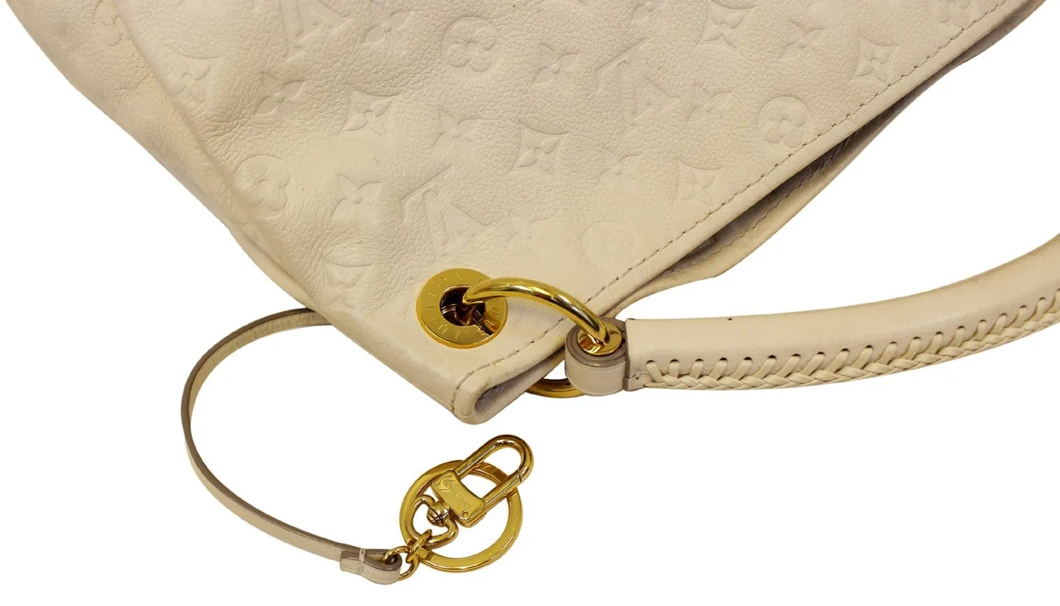 LOUIS VUITTON Monogram Empreinte Leather Artsy MM Neige Shoulder Bag
