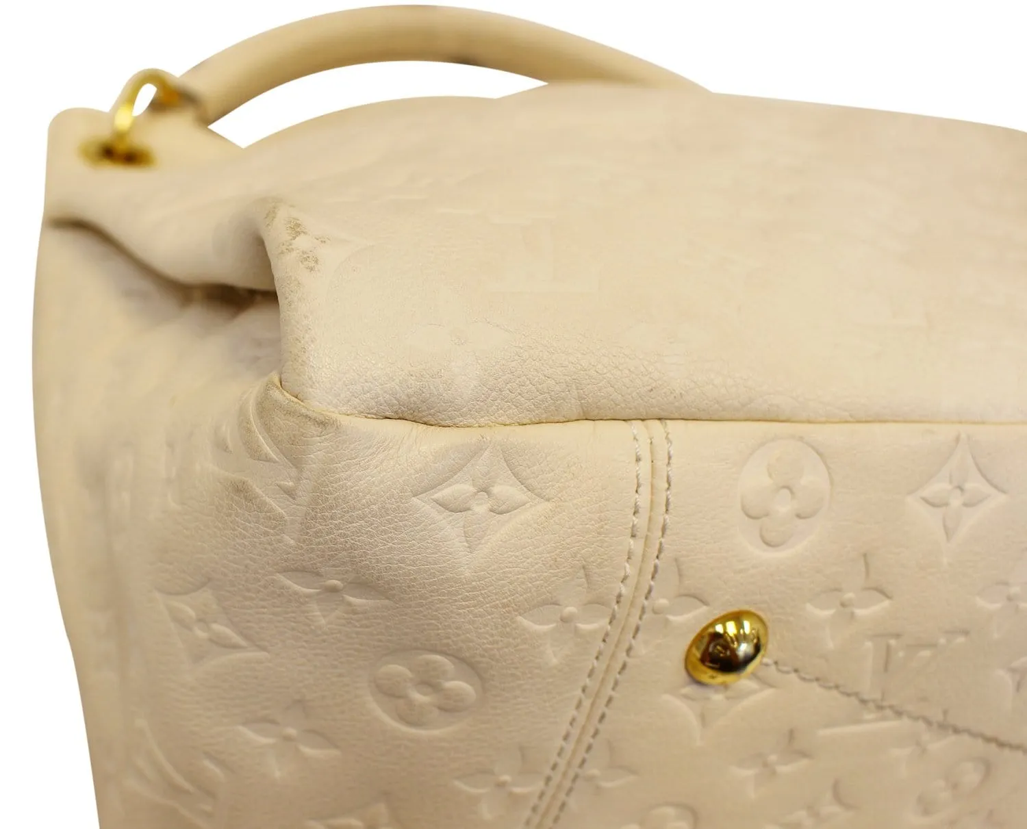 LOUIS VUITTON Monogram Empreinte Leather Artsy MM Neige Shoulder Bag