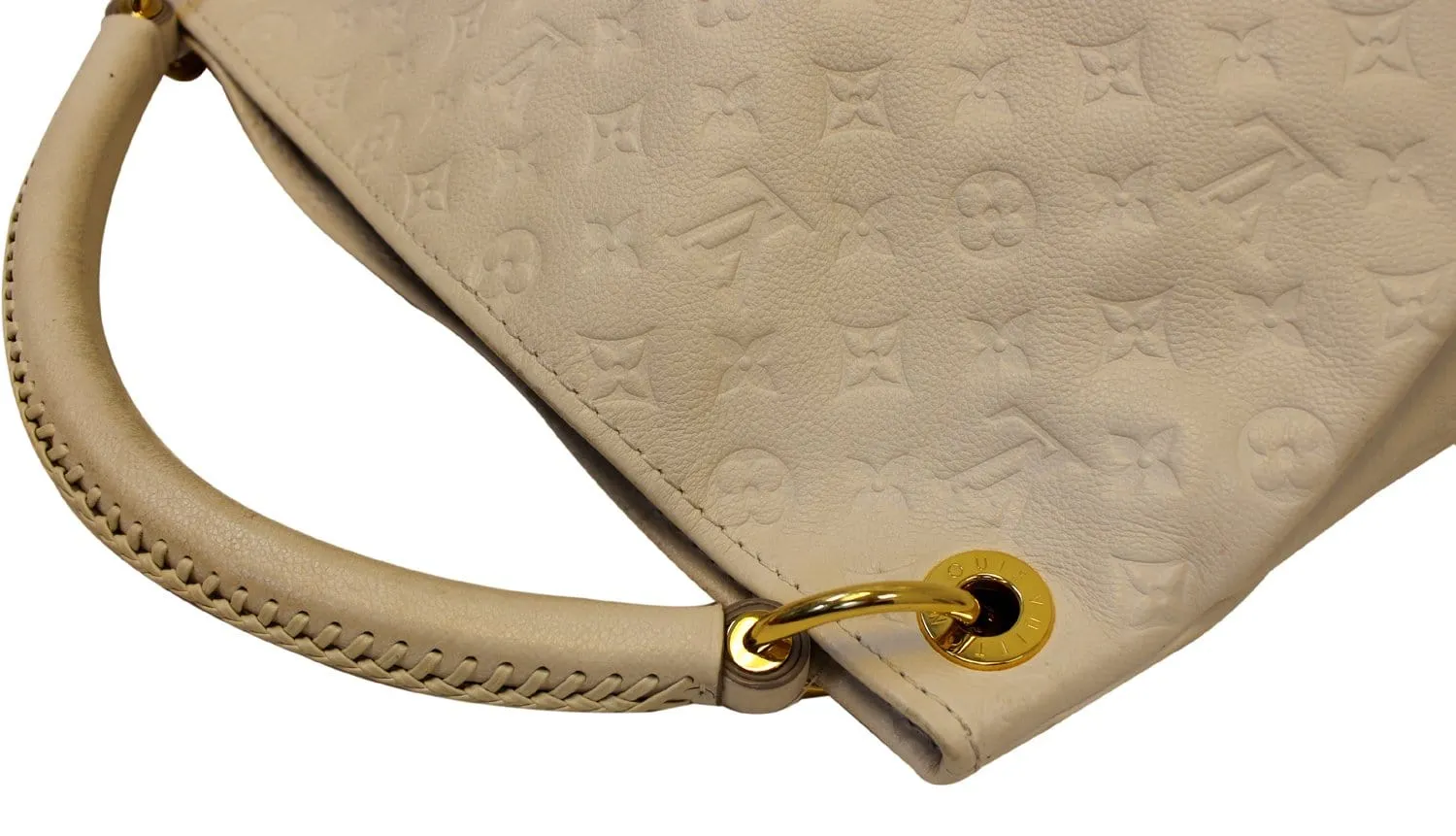 LOUIS VUITTON Monogram Empreinte Leather Artsy MM Neige Shoulder Bag