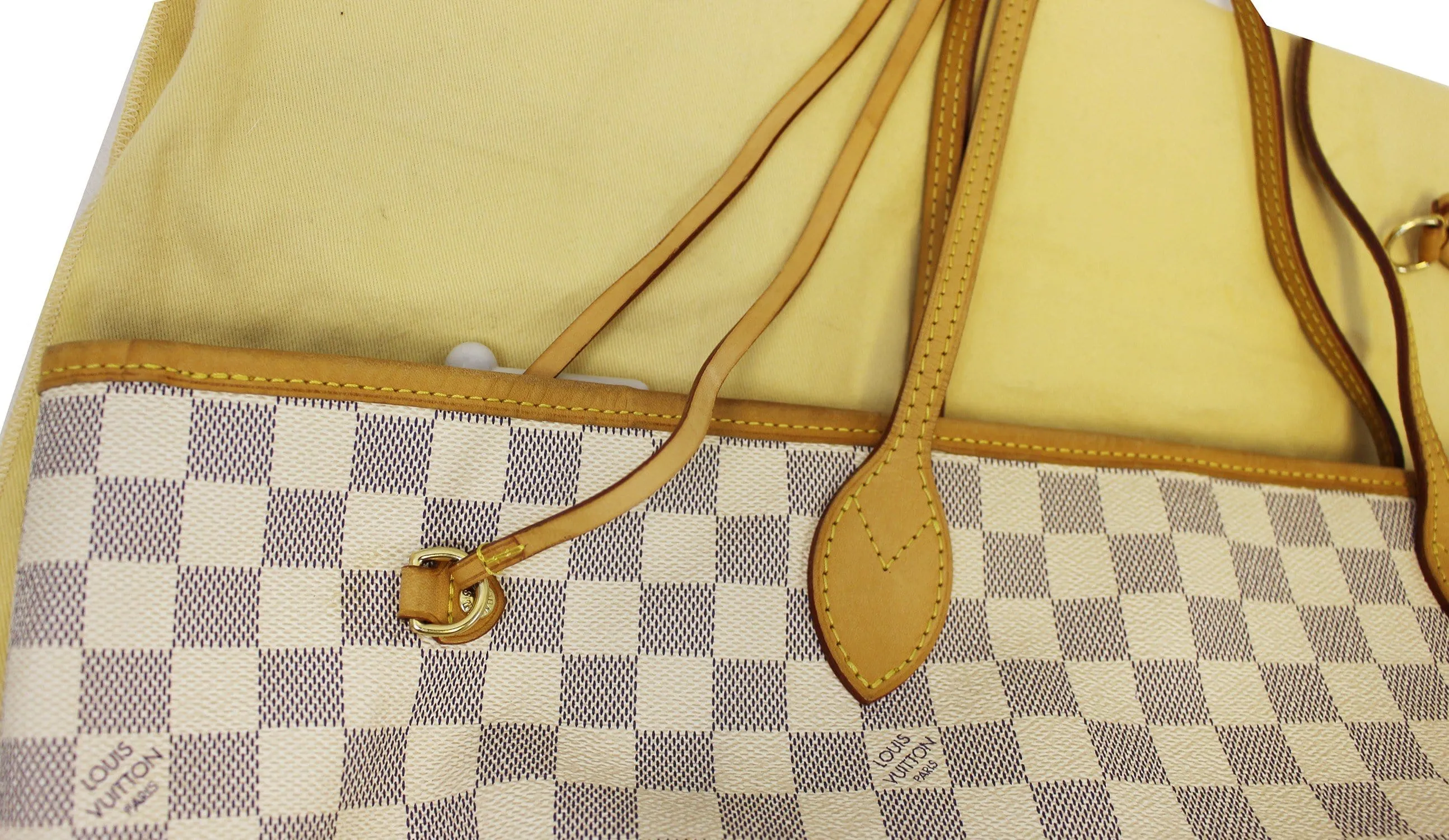LOUIS VUITTON Neverfull GM Damier Azur Shoulder Bag