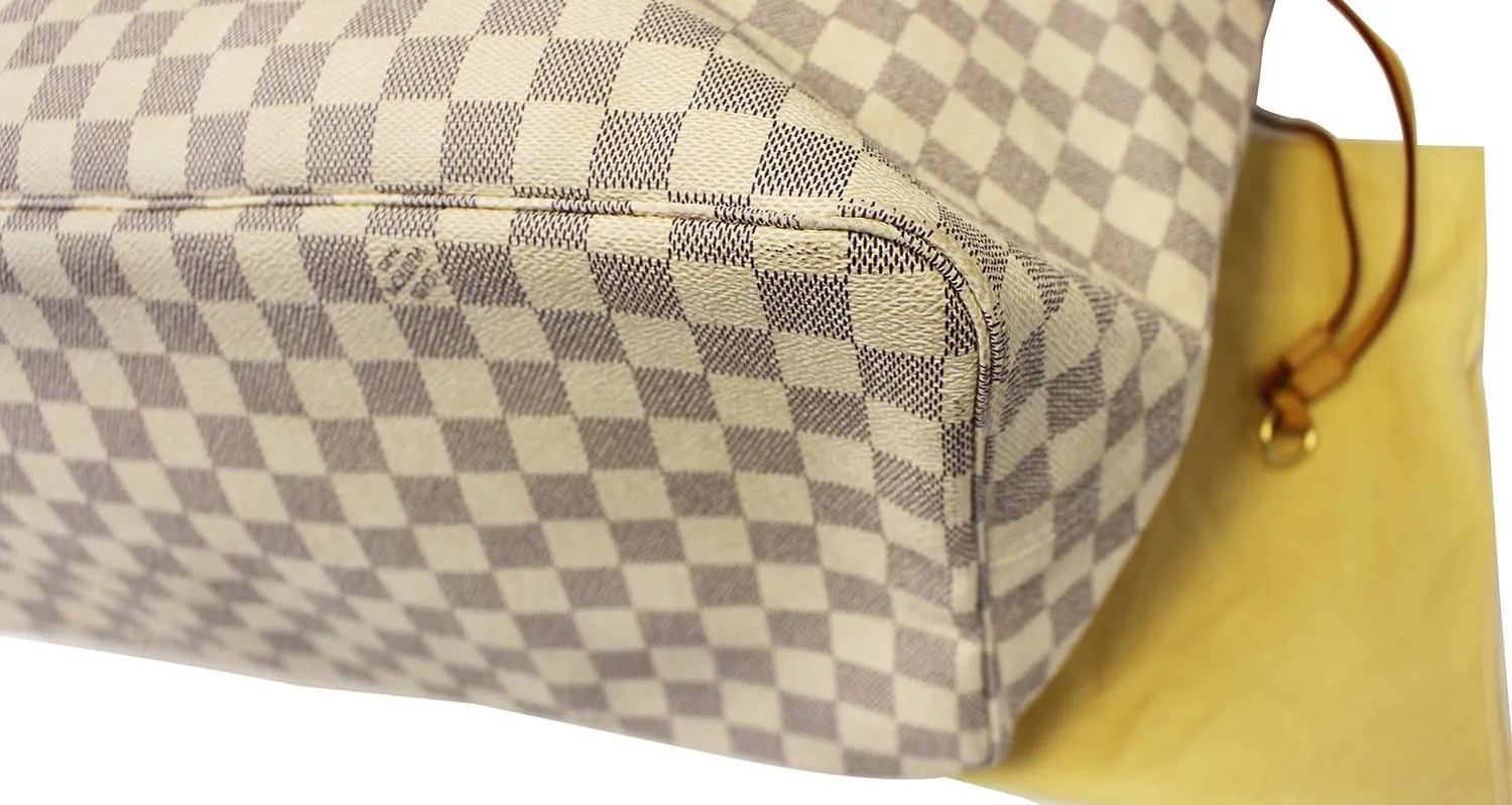 LOUIS VUITTON Neverfull GM Damier Azur Shoulder Bag