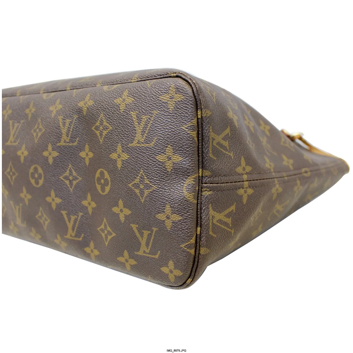 LOUIS VUITTON Neverfull MM Monogram Canvas Tote Bag Brown