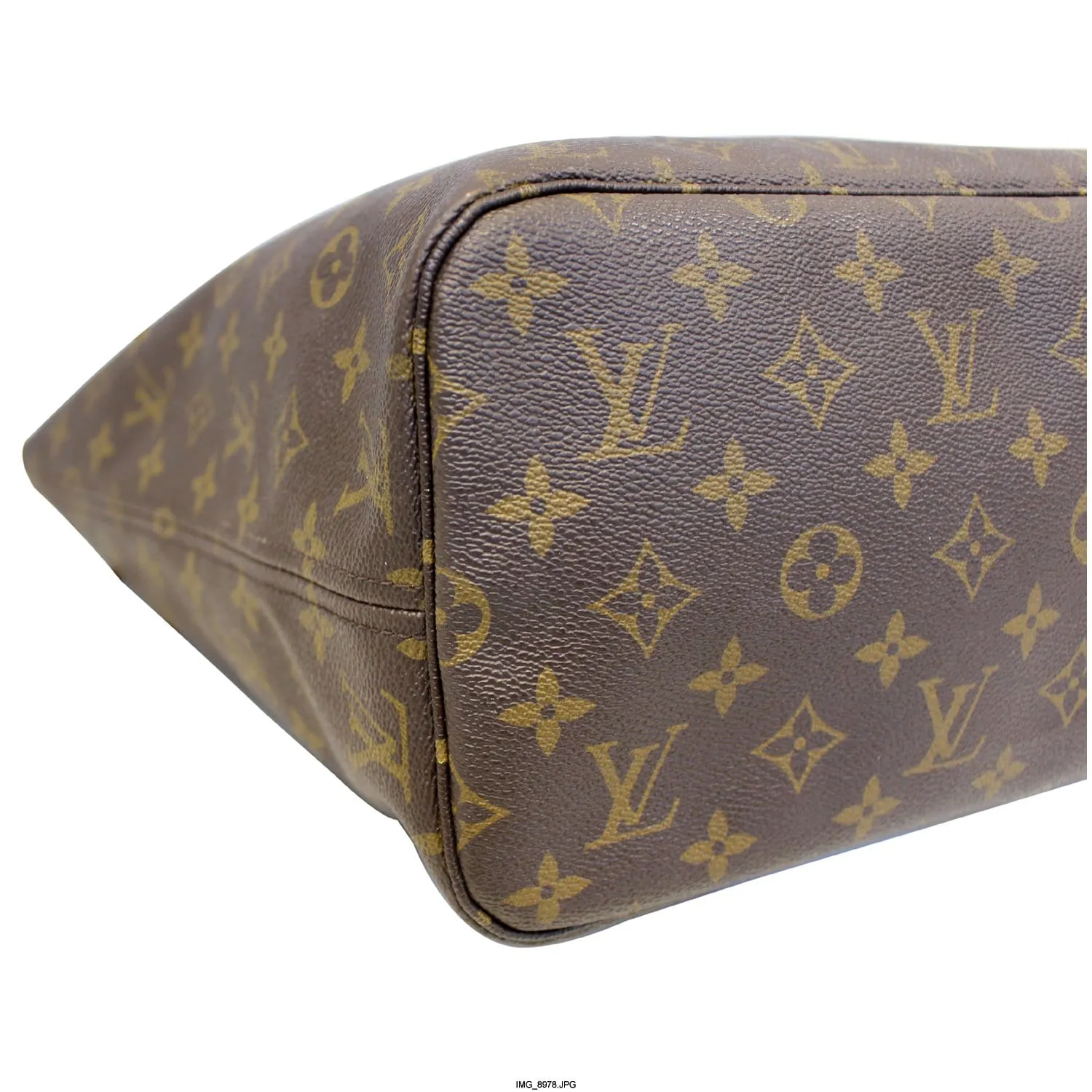 LOUIS VUITTON Neverfull MM Monogram Canvas Tote Bag Brown