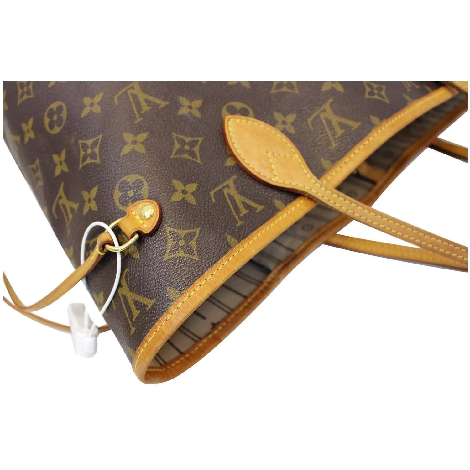 LOUIS VUITTON Neverfull MM Monogram Canvas Tote Shoulder Bag Brown