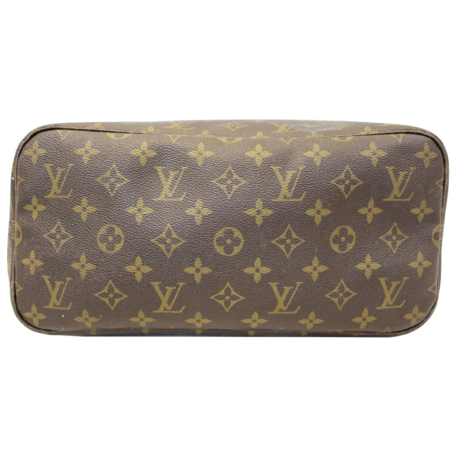LOUIS VUITTON Neverfull MM Monogram Canvas Tote Shoulder Bag Brown