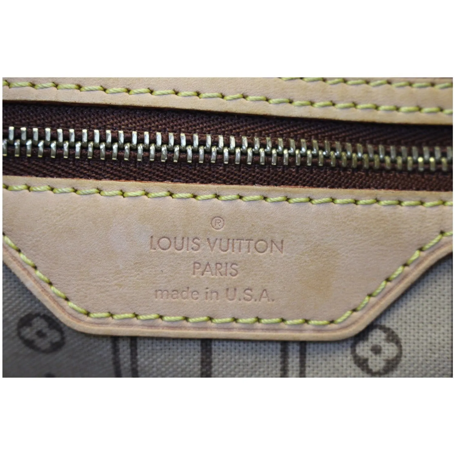 LOUIS VUITTON Neverfull MM Monogram Canvas Tote Shoulder Bag Brown