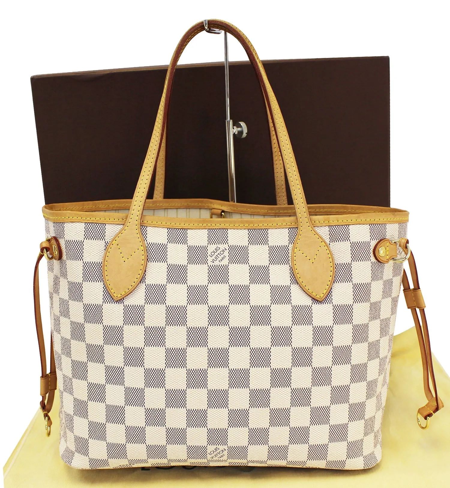 LOUIS VUITTON Neverfull PM Damier Azur  Tote Bag