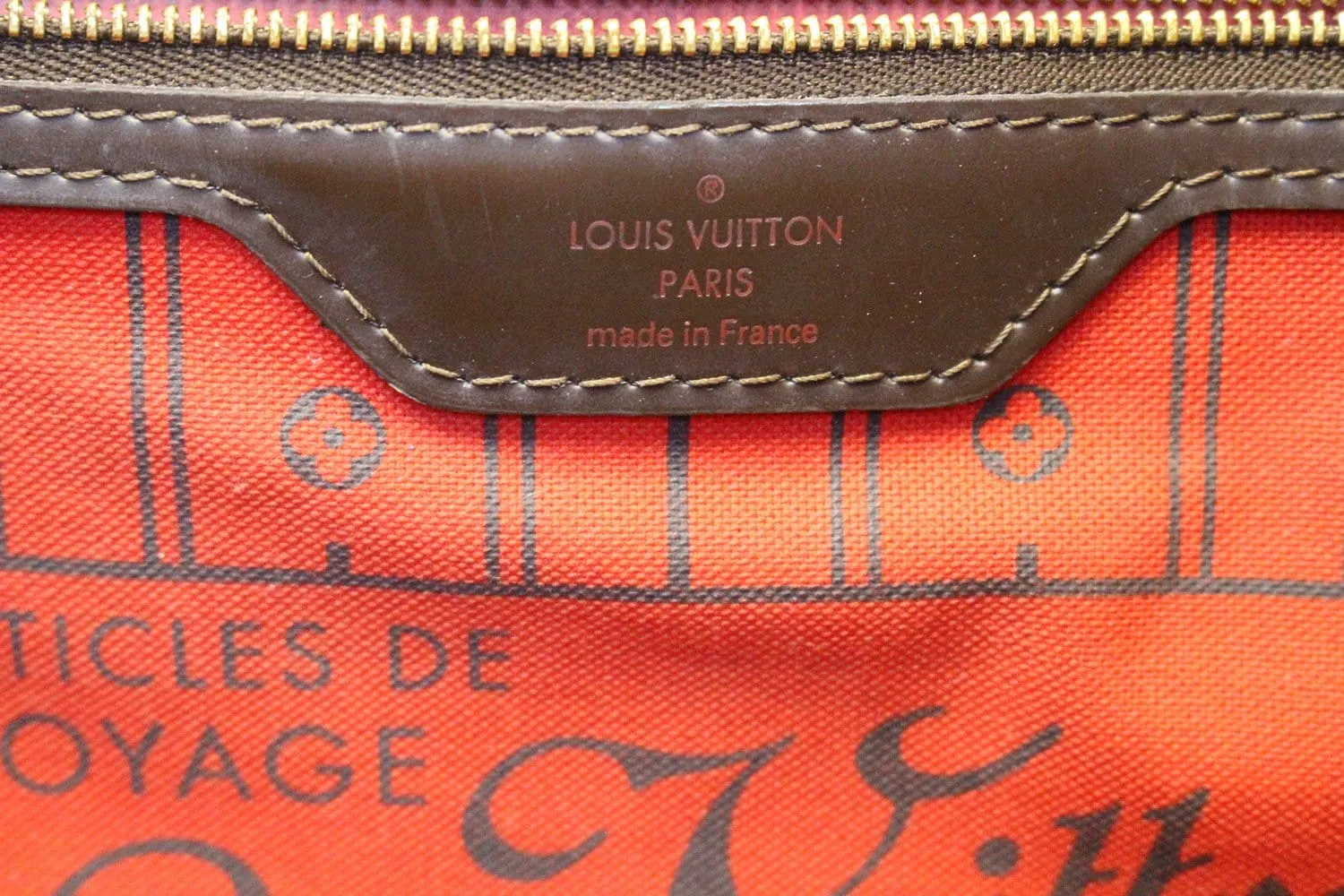 LOUIS VUITTON Pre Owned Tote Bag Damier Ebene Neverfull GM