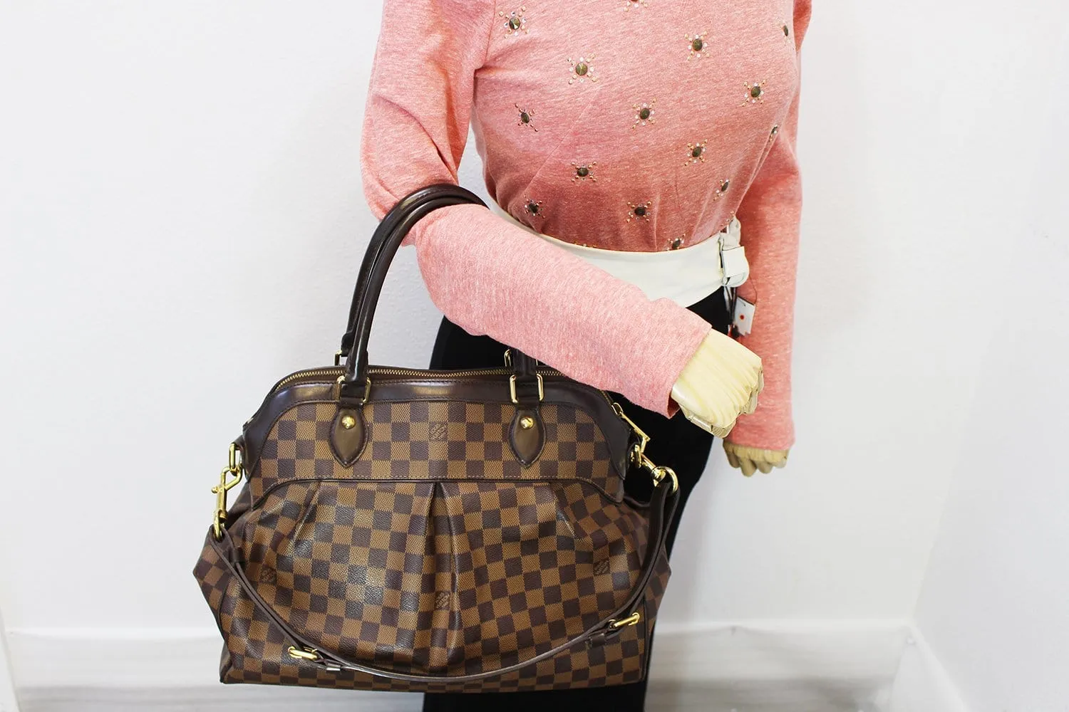LOUIS VUITTON Trevi GM Damier Ebene 2way Handbag
