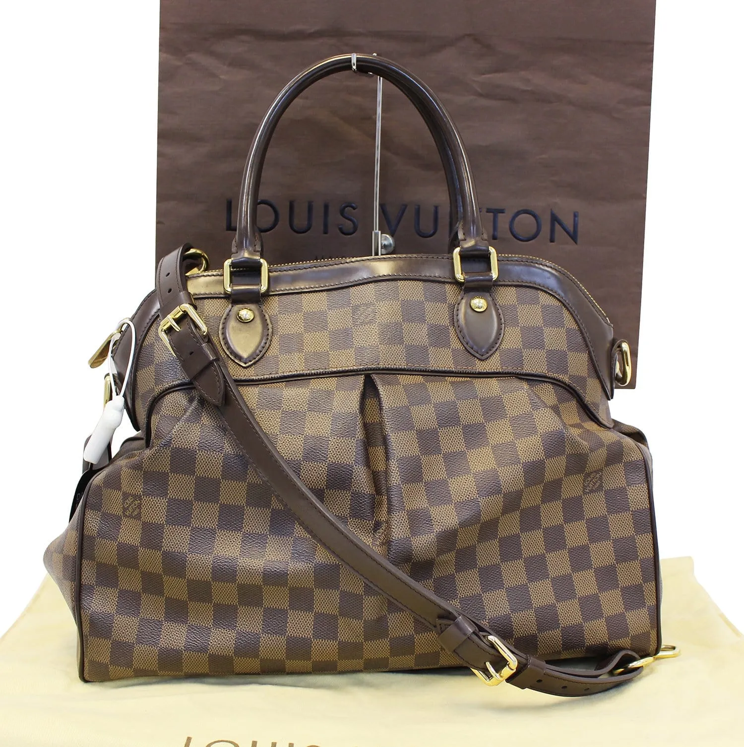 LOUIS VUITTON Trevi GM Damier Ebene 2way Handbag