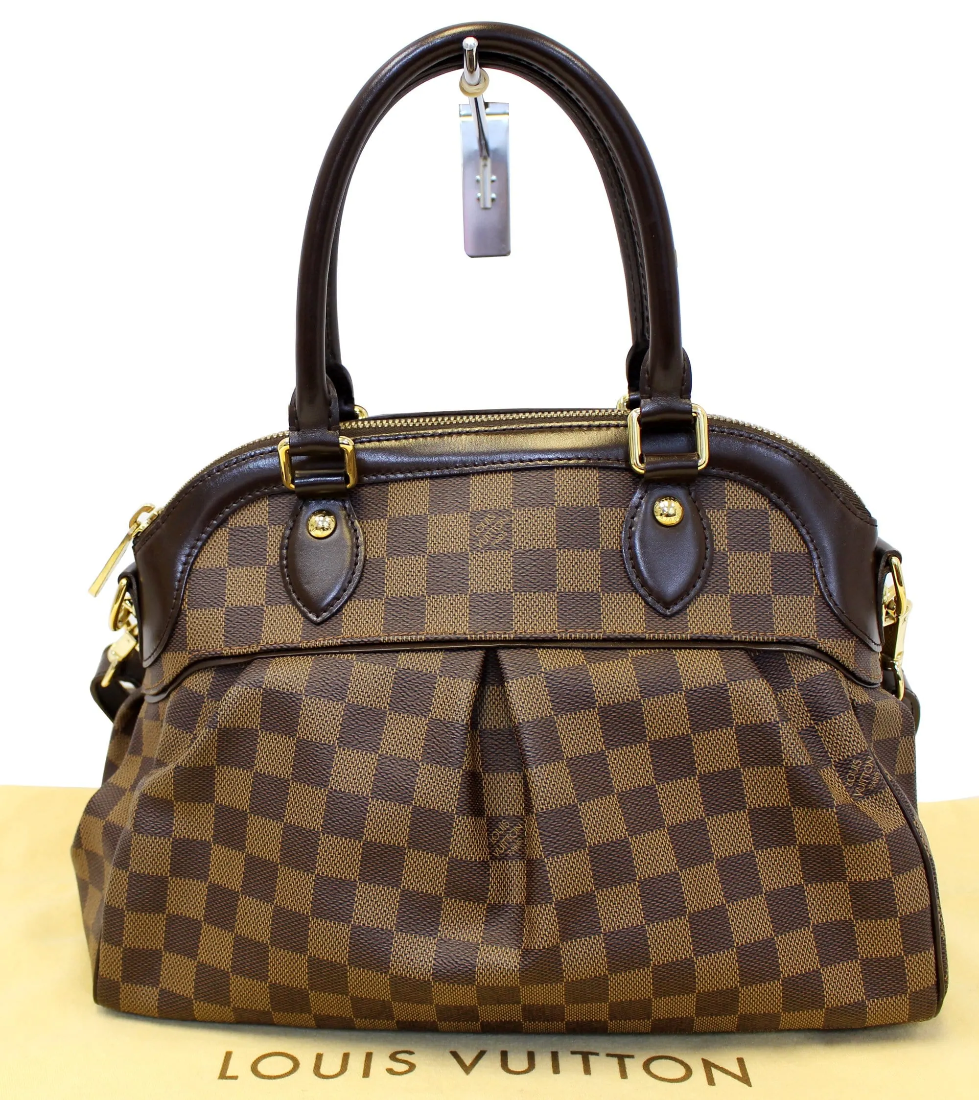 LOUIS VUITTON Trevi PM Damier Ebene  Brown Shoulder Bag