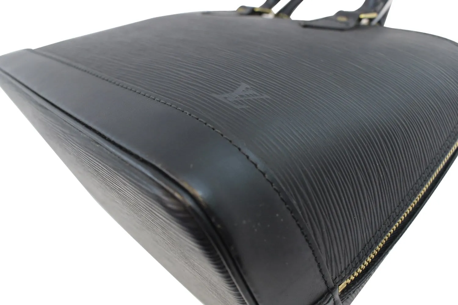 LOUIS VUITTON Used Handbag Black Epi Leather Alma PM