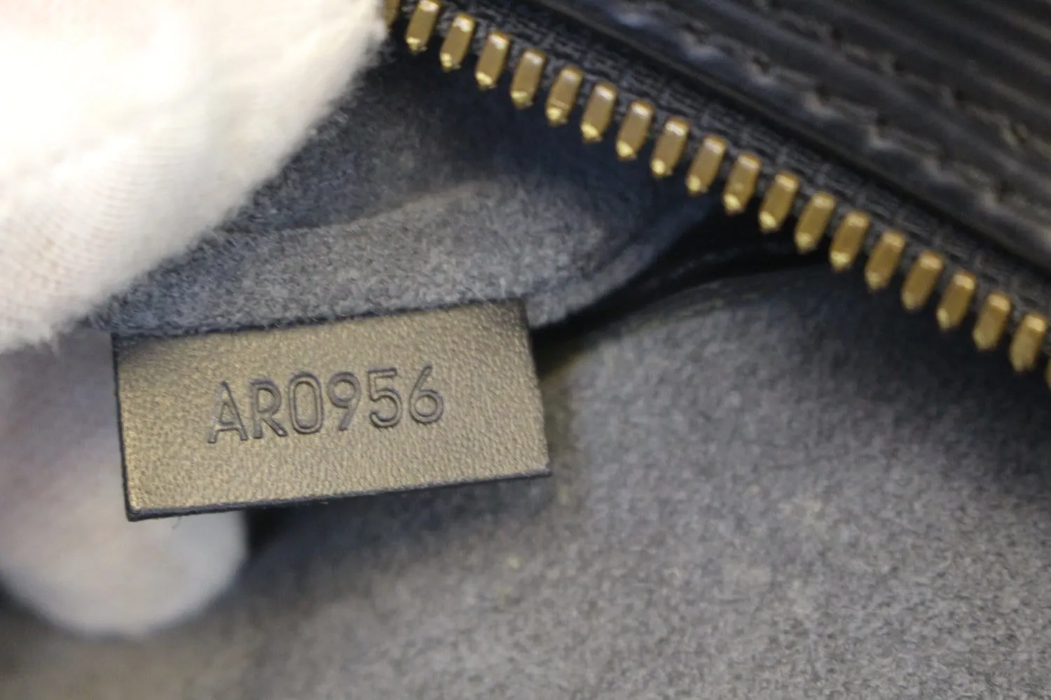 LOUIS VUITTON Used Handbag Black Epi Leather Alma PM