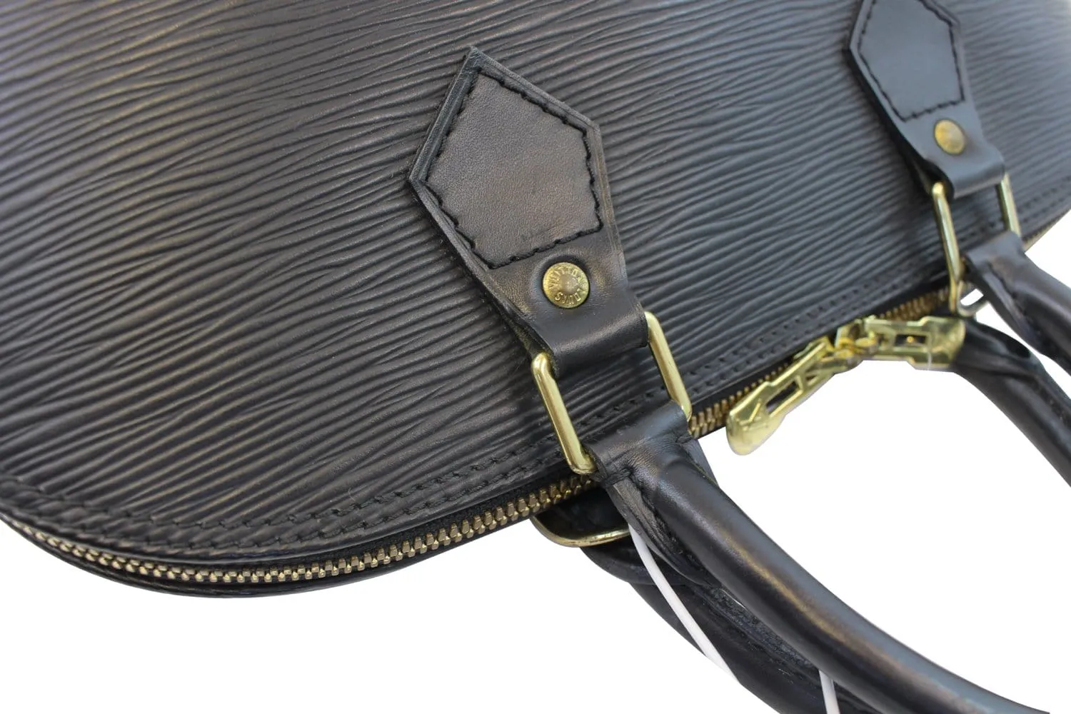 LOUIS VUITTON Used Handbag Black Epi Leather Alma PM
