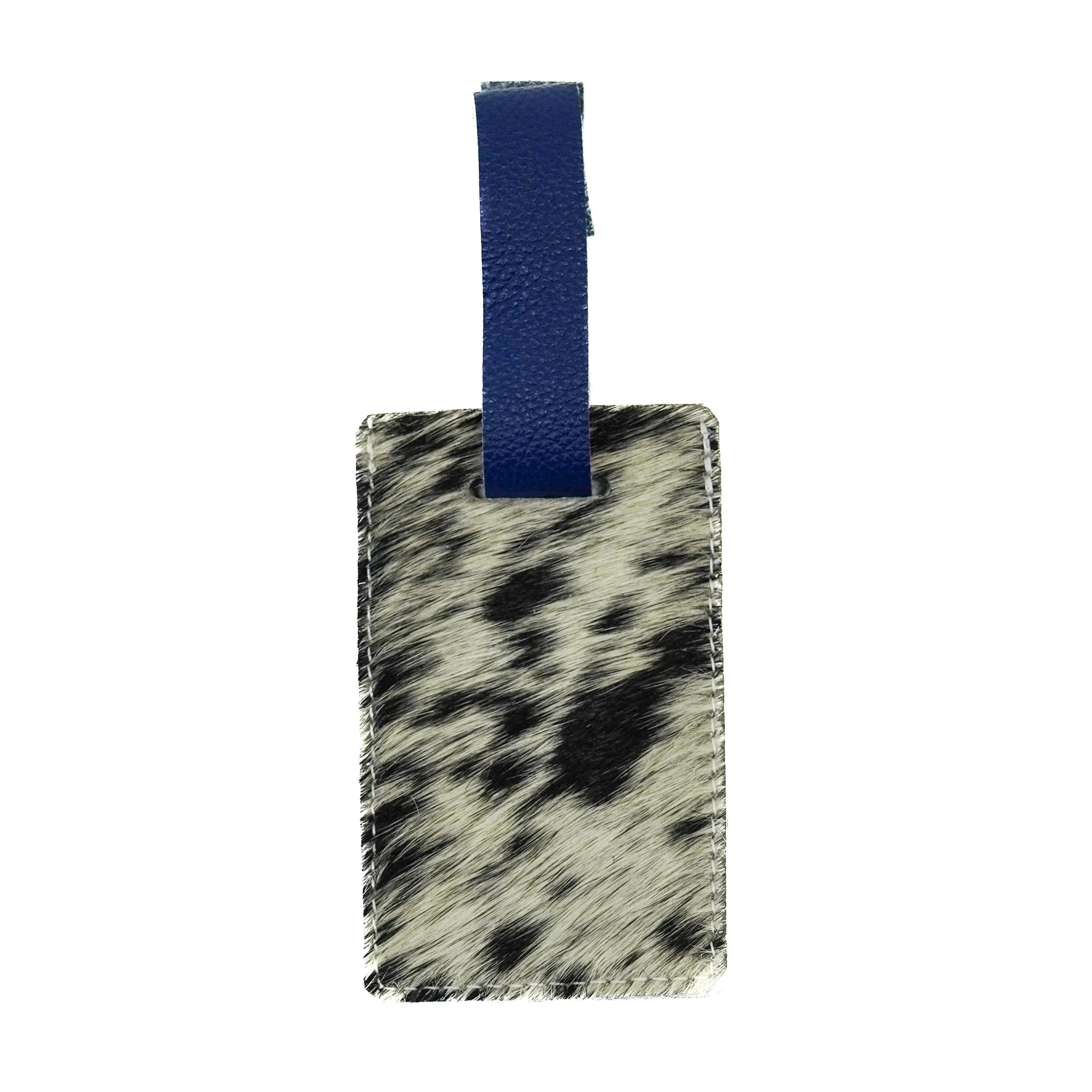 Luggage Tag - Black & White w/ Turquoise Sand Croc