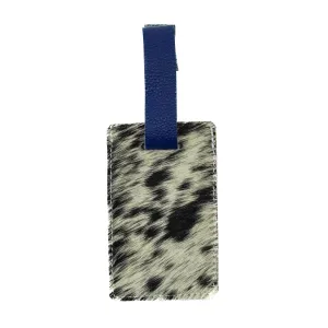 Luggage Tag - Black & White w/ Turquoise Sand Croc