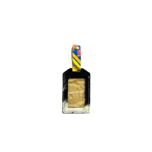 Luggage Tag - Tricolor w/ Neon Trip Navajo