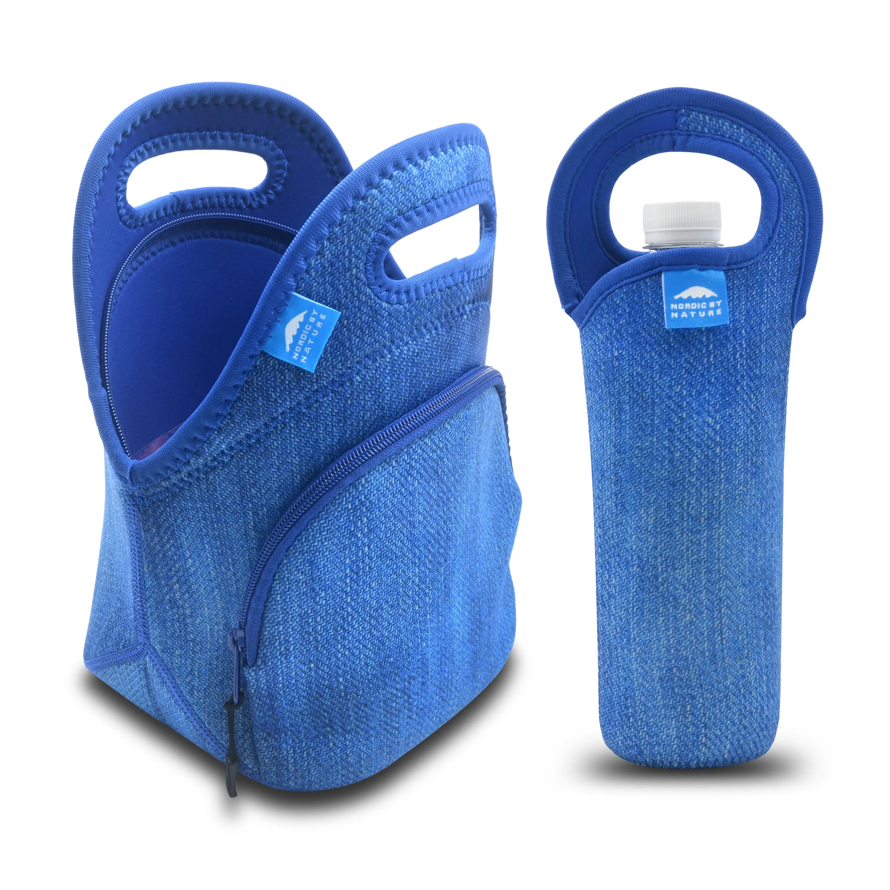 LUNCH BAG SET 12" BLUE DENIM