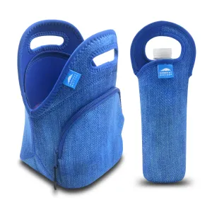 LUNCH BAG SET 12" BLUE DENIM