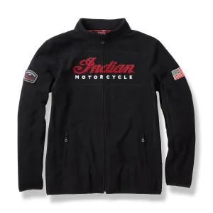 Men's Zip Thru Fleece, Black