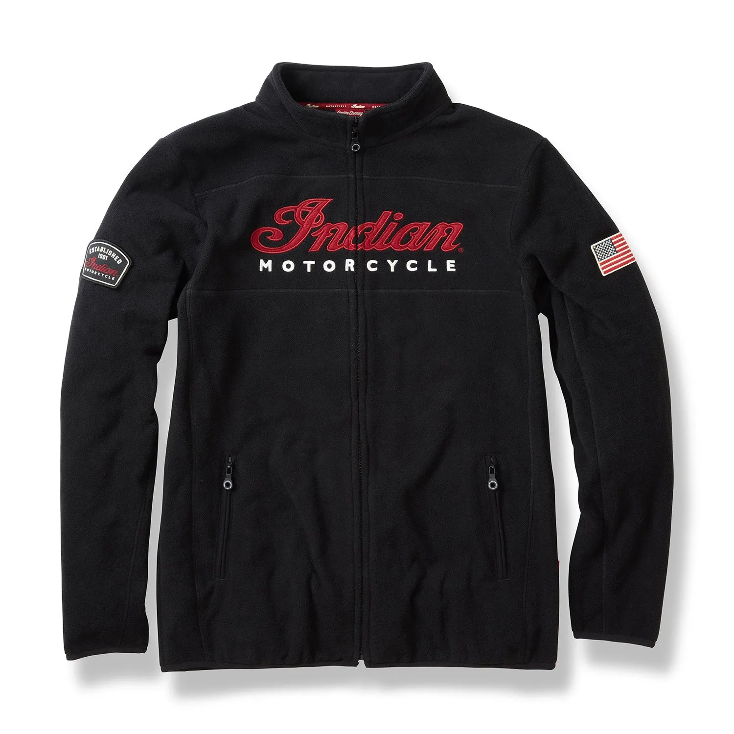 Men's Zip Thru Fleece, Black