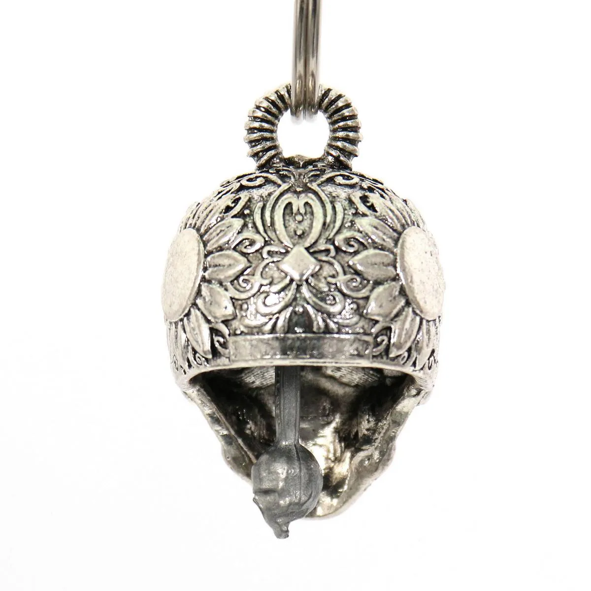 Milwaukee Leather MLB9028 'Sugar Skull' Motorcycle Good Luck Bell | Key Chain Accessory for Bikers