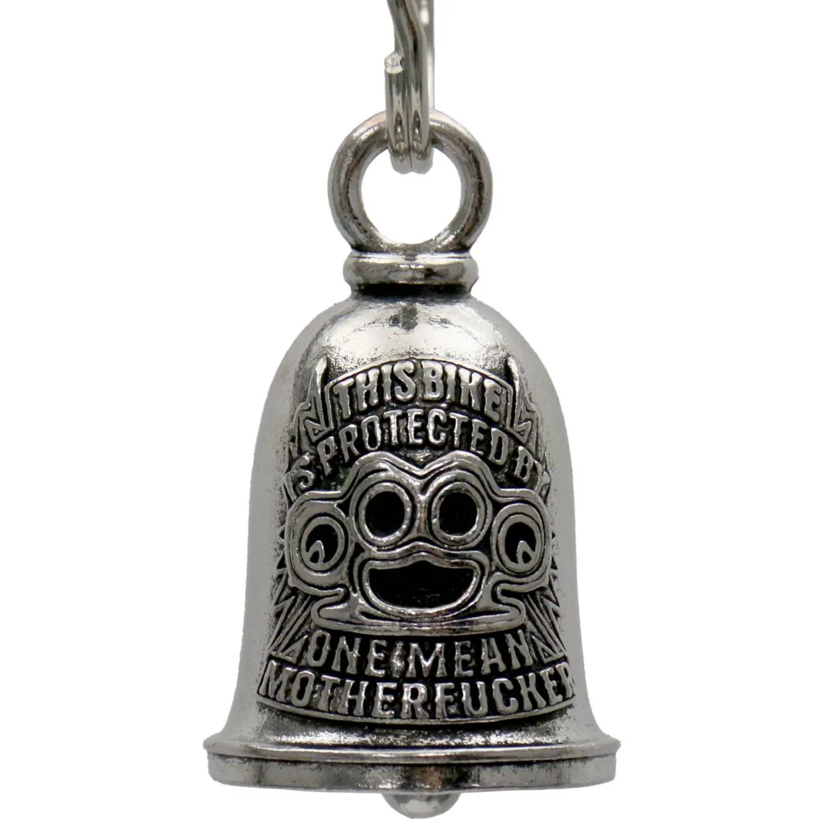 Milwaukee Leather MLB9127 One Mean Mother Motorcycle Good Luck Bell w/ Key Ring-Key Chain Accessory for Bikers