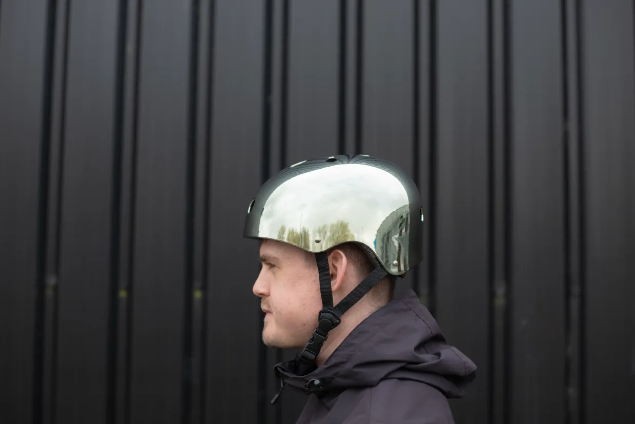 Mirror Mirror Bike Helmet Chrome