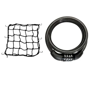 Multipurpose Number Lock,Helmet Lock with Bike Seat Net