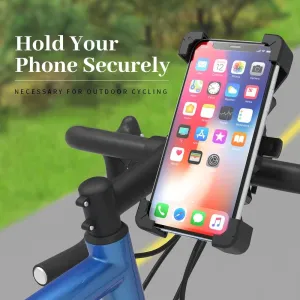 NEW Bike Phone Mount, The Best Cell Phone Holder for Any Android iPhone, Bicycle Accessories for Adult and Kid Bikes Adjustable for Different Handlebar