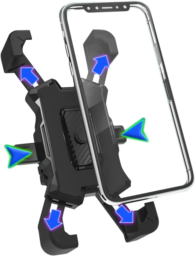 NEW Bike Phone Mount, The Best Cell Phone Holder for Any Android iPhone, Bicycle Accessories for Adult and Kid Bikes Adjustable for Different Handlebar