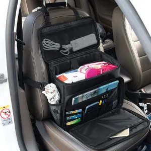 New CURMIO Car Front Seat Organizer, Passenger Seat Storage Bag with Padded Sleeve for Laptop, Easily Transferred to Handbag Shoulder Bag, Perfect for Law Enforcement, Police Patrol. Patent Design