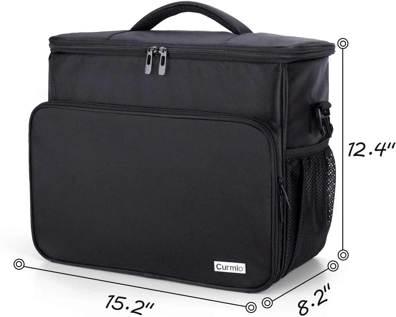 New CURMIO Car Front Seat Organizer, Passenger Seat Storage Bag with Padded Sleeve for Laptop, Easily Transferred to Handbag Shoulder Bag, Perfect for Law Enforcement, Police Patrol. Patent Design