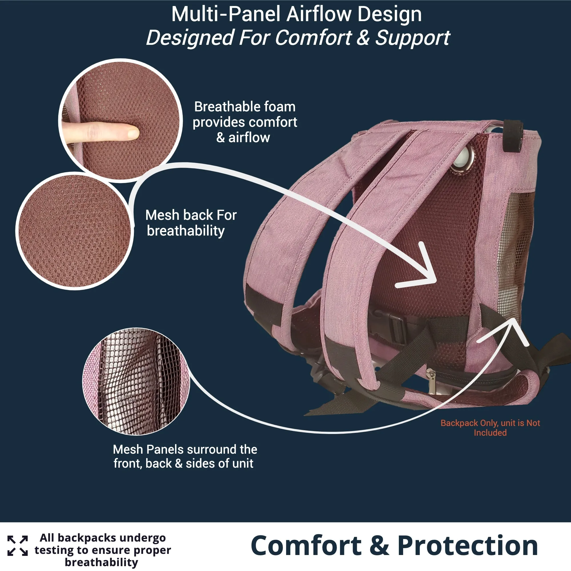 OxyGo Ultra Lightweight Backpack- Mulberry