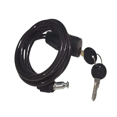 Pancikaa Heavy Duty Helmet Lock Anti-Theft Multipurpose Steel Finish Cable Safety Lock with 2 Keys for Bike, Bicycle & Cycle