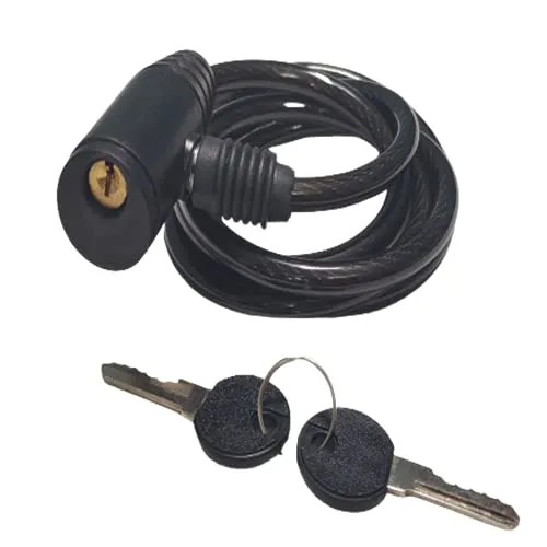 Pancikaa Heavy Duty Helmet Lock Anti-Theft Multipurpose Steel Finish Cable Safety Lock with 2 Keys for Bike, Bicycle & Cycle