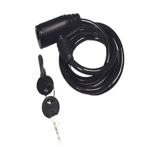 Pancikaa Heavy Duty Helmet Lock Anti-Theft Multipurpose Steel Finish Cable Safety Lock with 2 Keys for Bike, Bicycle & Cycle
