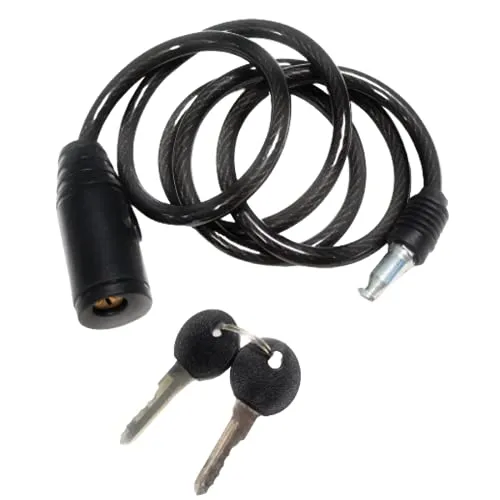 Pancikaa Heavy Duty Helmet Lock Anti-Theft Multipurpose Steel Finish Cable Safety Lock with 2 Keys for Bike, Bicycle & Cycle