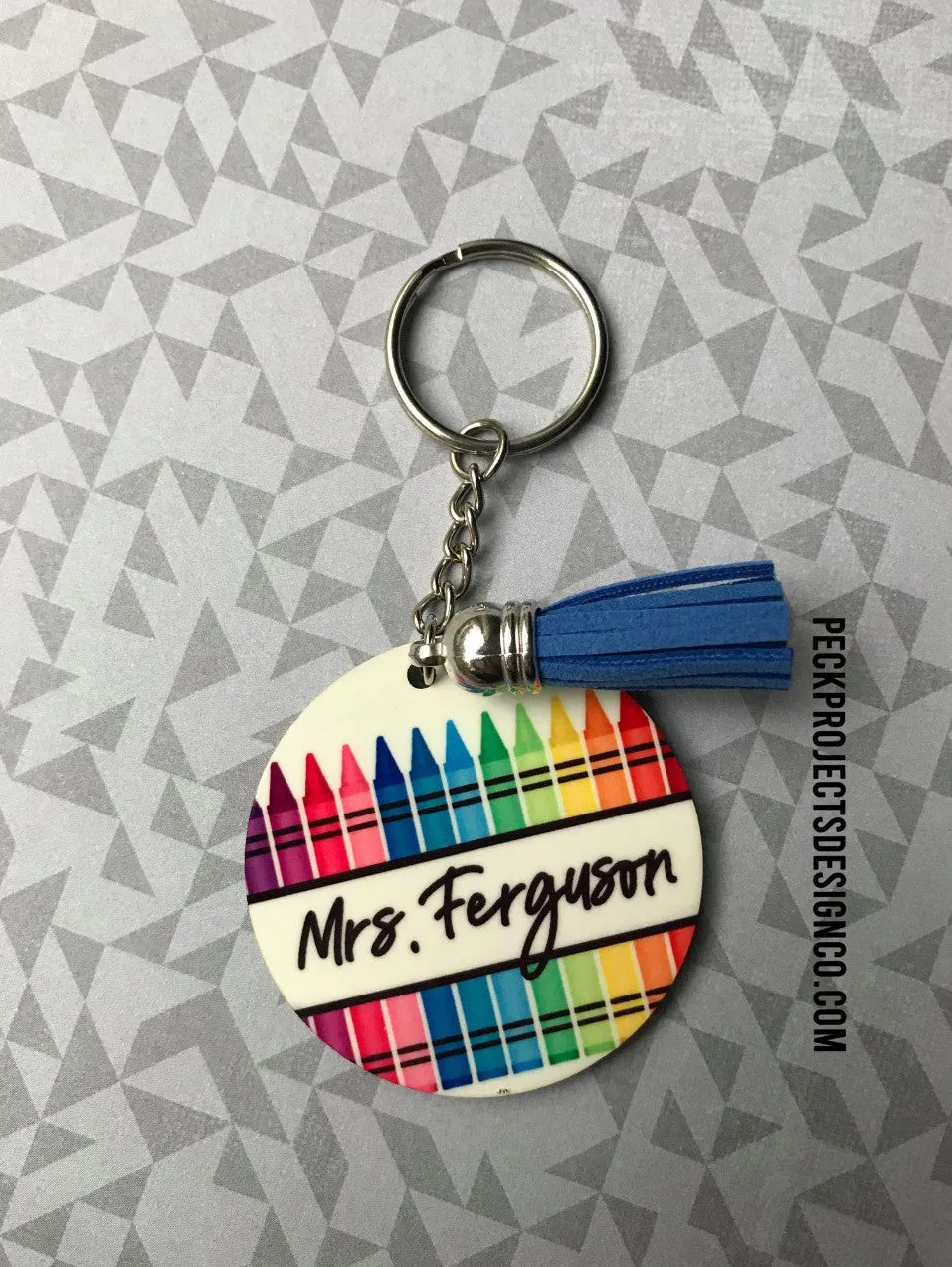 Personalized Crayon Keychain