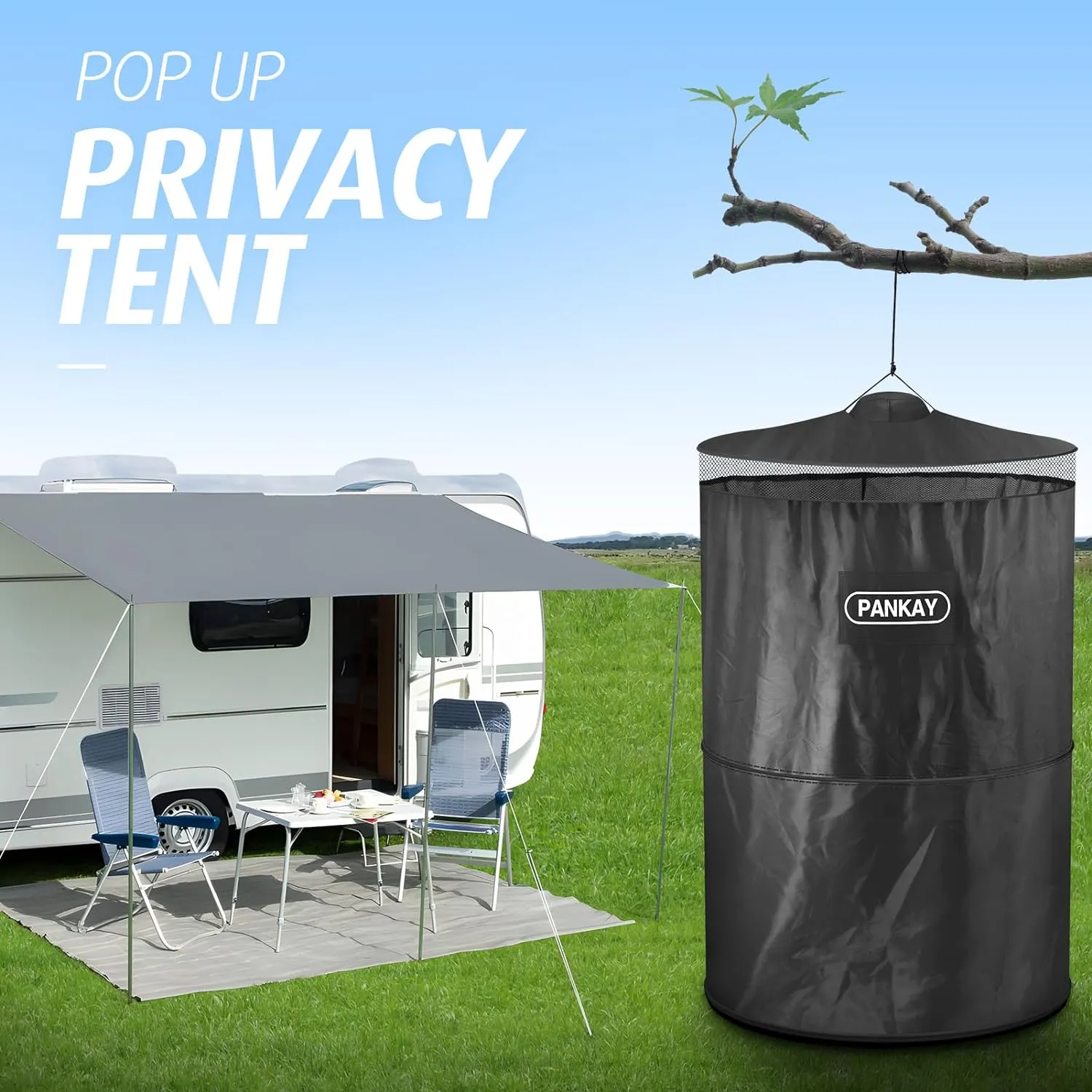 Pop Up Privacy Tent Portable Outdoor Camping Bathroom Toilet Tent Sturdy Shelter