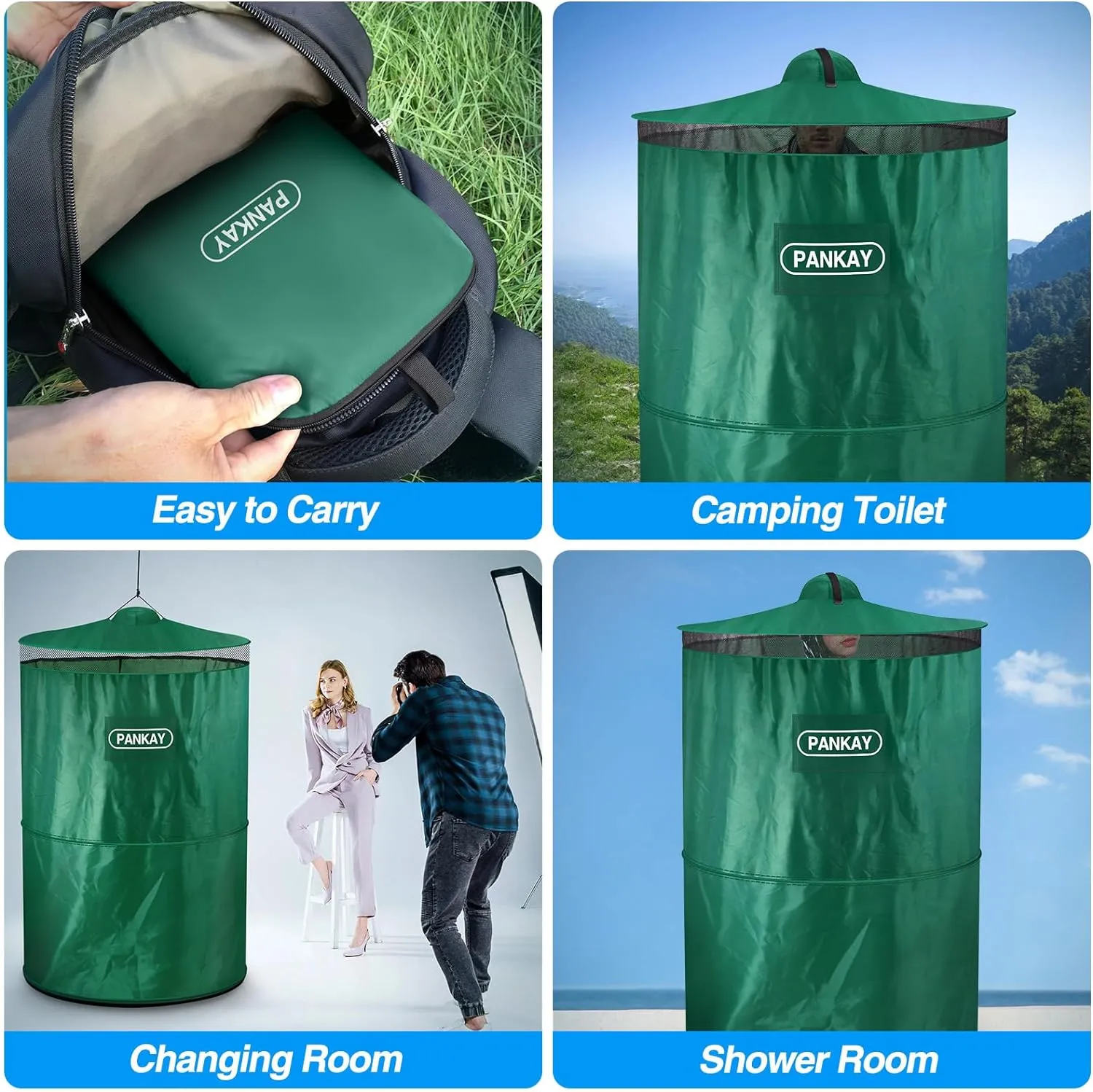 Pop Up Privacy Tent Portable Outdoor Camping Bathroom Toilet Tent Sturdy Shelter