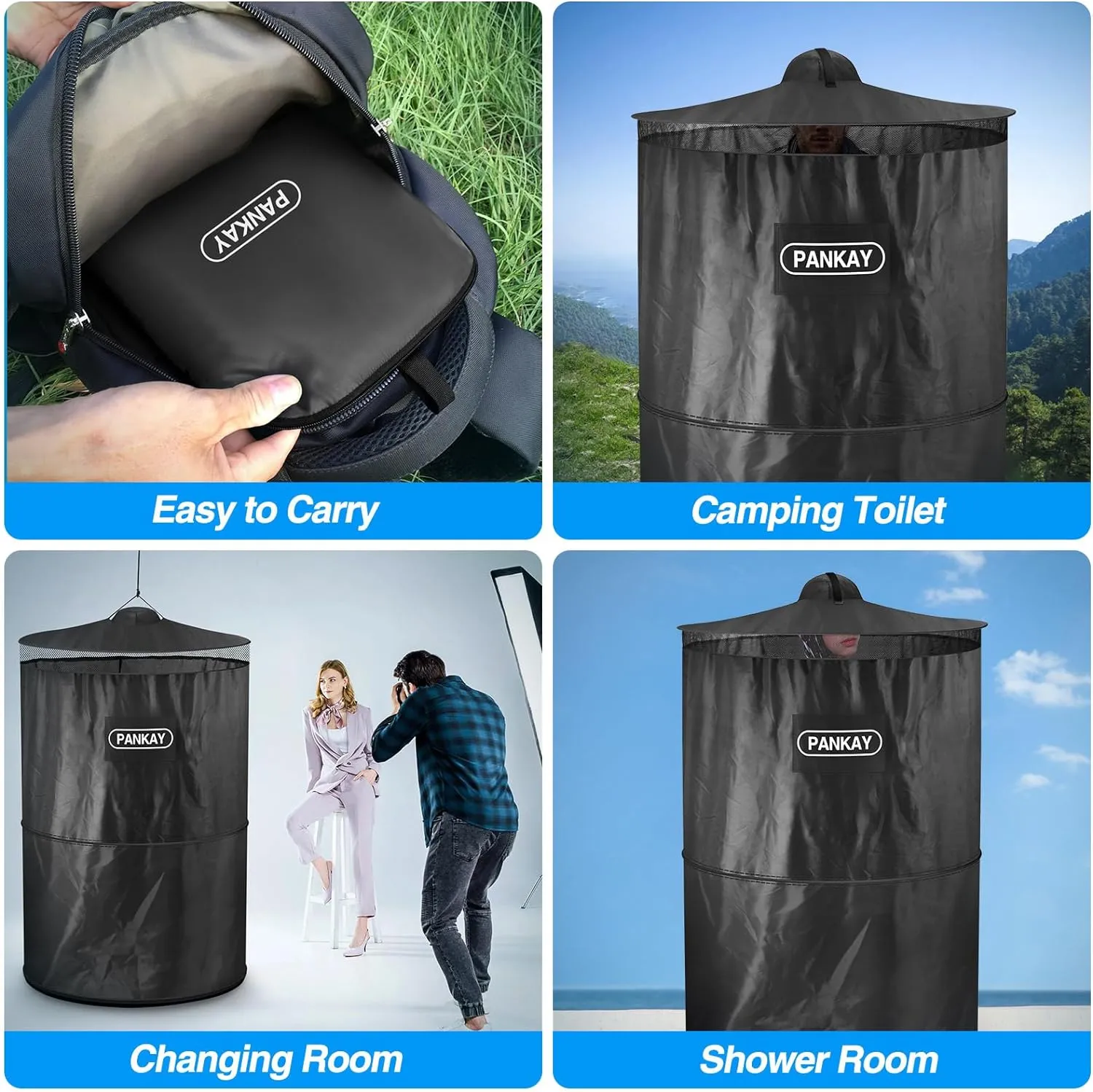 Pop Up Privacy Tent Portable Outdoor Camping Bathroom Toilet Tent Sturdy Shelter